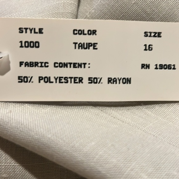 Vintage The Very Thing Tan Linen Look Short Sleeve Dress Plus Size 16 NWT - Picture 6 of 7